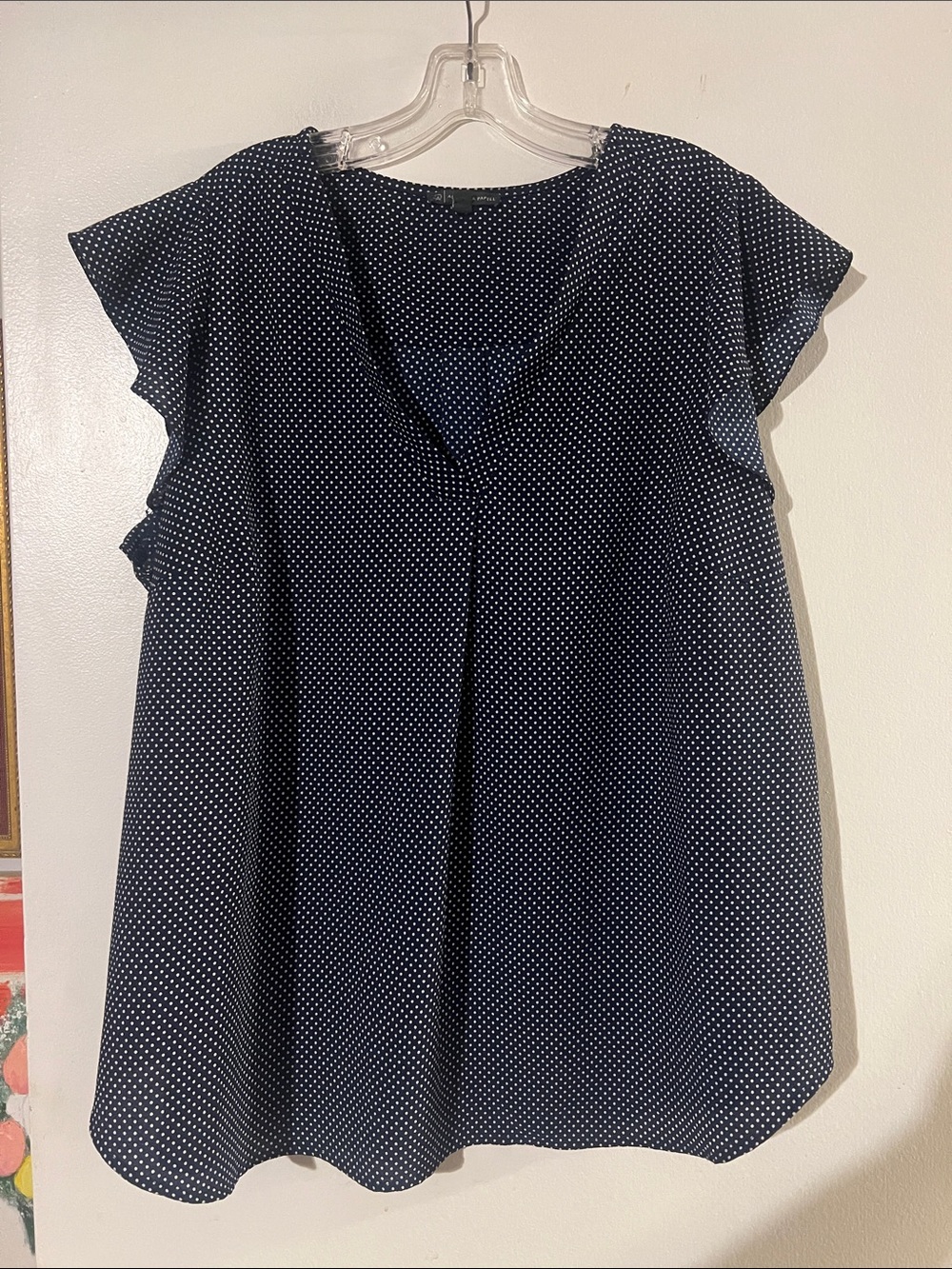 Adrianna Papell polka dot cap sleeve top